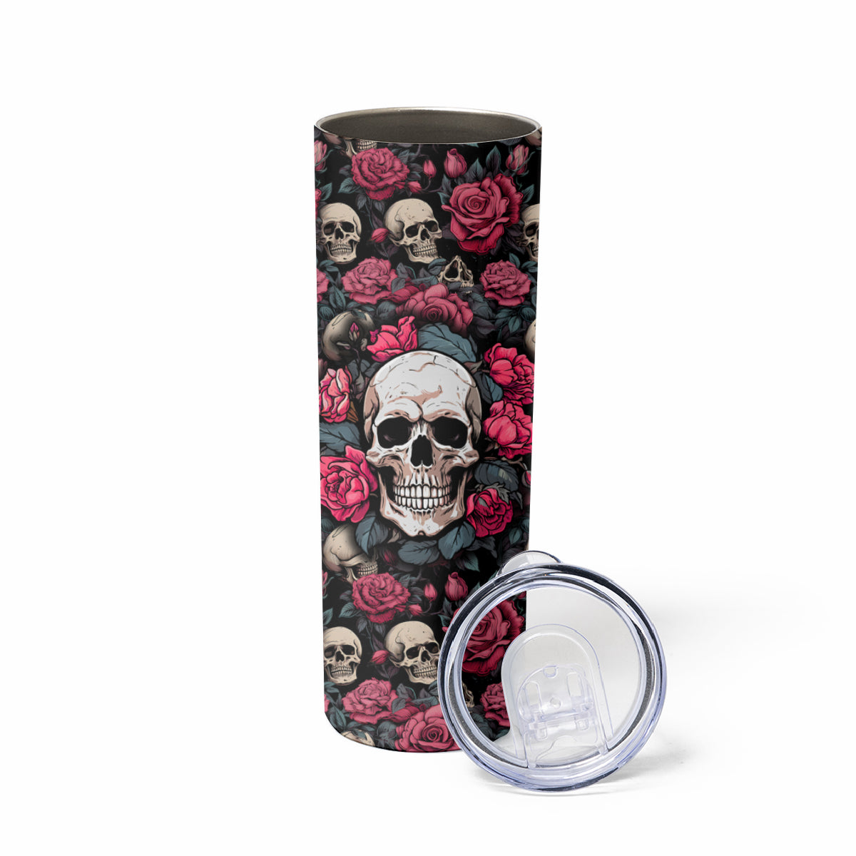 Judge Me When Yours Perfect Otherwise Shut Up Skull Skinny Tumbler - Wonder Print Shop