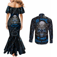 you-inspire-my-inner-serial-killer-skull-couples-matching-mermaid-dress-and-long-sleeve-button-shirts