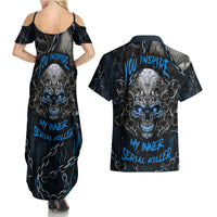 You Inspire My Inner Serial Killer Skull Couples Matching Summer Maxi Dress and Hawaiian Shirt - Wonder Print Shop