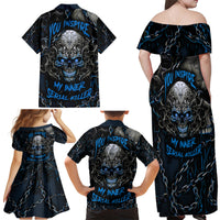 You Inspire My Inner Serial Killer Skull Family Matching Off Shoulder Maxi Dress and Hawaiian Shirt - Wonder Print Shop