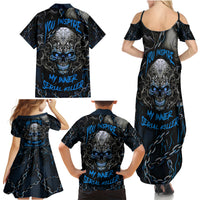 You Inspire My Inner Serial Killer Skull Family Matching Summer Maxi Dress and Hawaiian Shirt - Wonder Print Shop