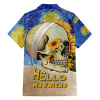 Van Gogh Style Skull Hawaiian Shirt Hello My Friend - Wonder Print Shop