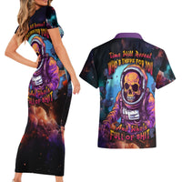 Time Will Reveal Who's There For You And Who's Full Of Shit Couples Matching Short Sleeve Bodycon Dress and Hawaiian Shirt - Wonder Print Shop