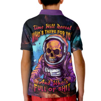 Time Will Reveal Who's There For You And Who's Full Of Shit Kid Polo Shirt - Wonder Print Shop
