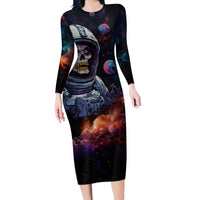 Time Will Reveal Who's There For You And Who's Full Of Shit Long Sleeve Bodycon Dress - Wonder Print Shop
