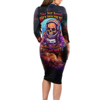 Time Will Reveal Who's There For You And Who's Full Of Shit Long Sleeve Bodycon Dress - Wonder Print Shop