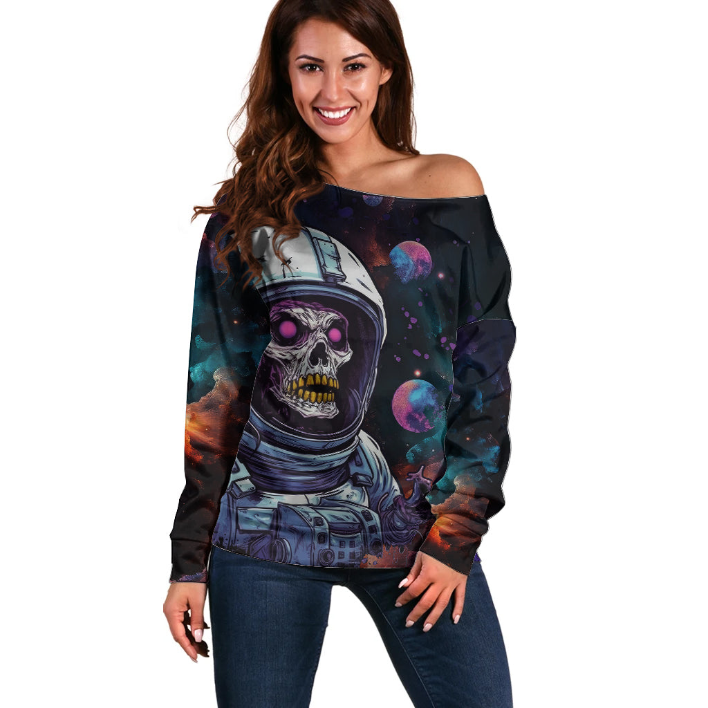 Time Will Reveal Who's There For You And Who's Full Of Shit Off Shoulder Sweater - Wonder Print Shop
