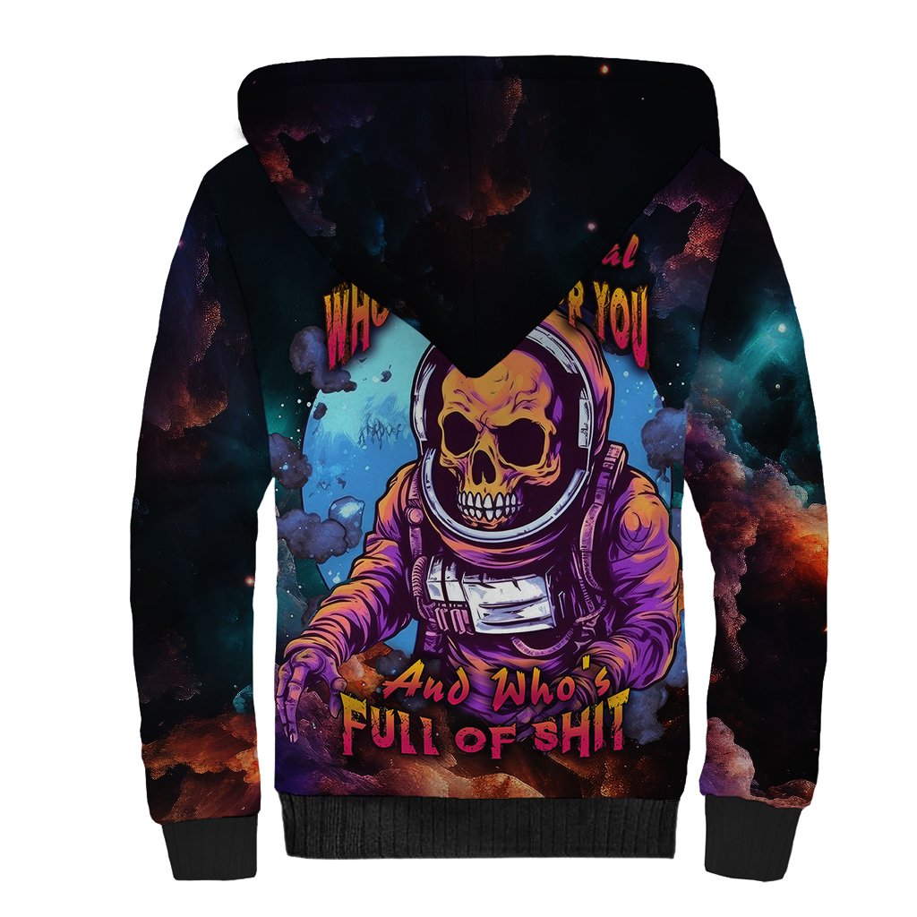 Time Will Reveal Who's There For You And Who's Full Of Shit Sherpa Hoodie - Wonder Print Shop