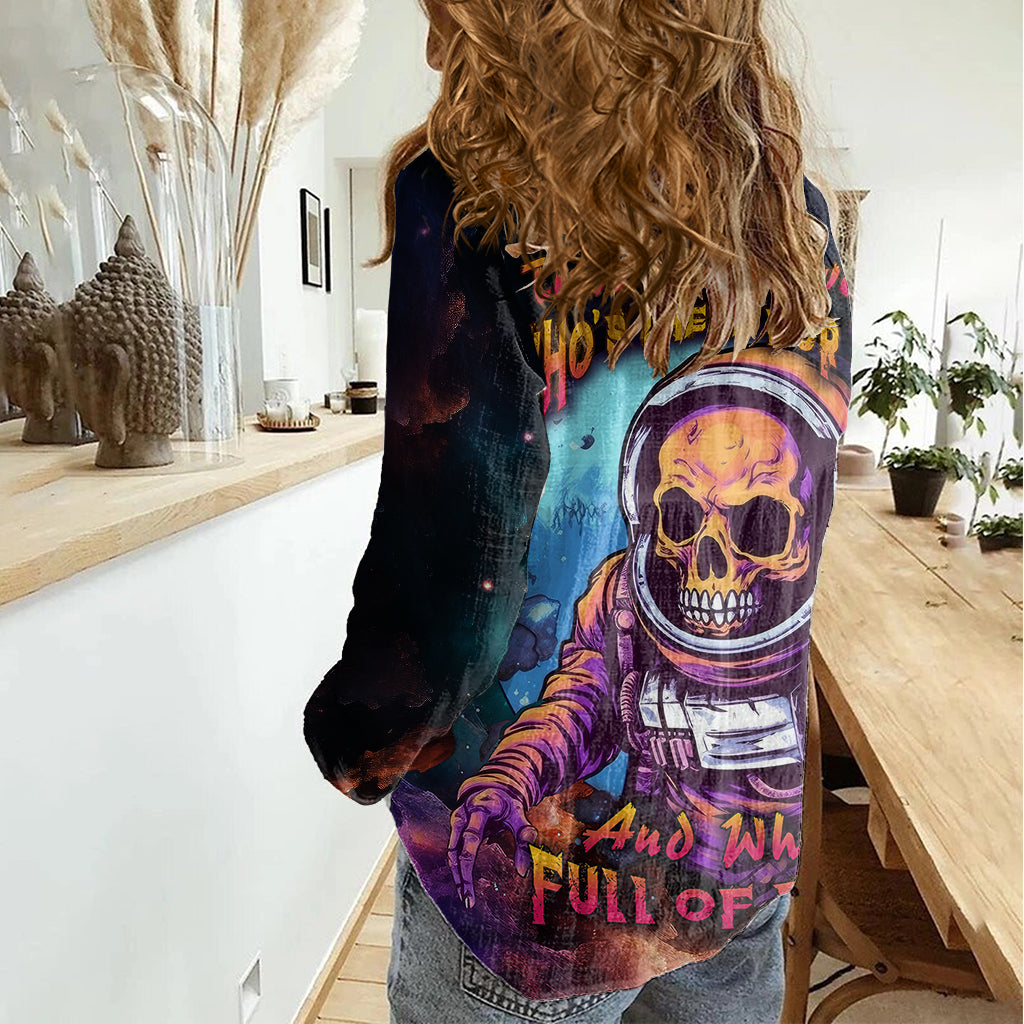 Time Will Reveal Who's There For You And Who's Full Of Shit Women Casual Shirt - Wonder Print Shop