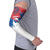 Serbia Christmas Arm Sleeves with Wolf Howling Moon Serbian Flag and Red Blue White Winter Forest Pattern Design - Wonder Print Shop
