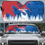 Serbia Christmas Auto Sun Shade with Wolf Howling Moon Serbian Flag and Red Blue White Winter Forest Pattern Design - Wonder Print Shop