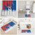 Serbia Christmas Bathroom Set with Wolf Howling Moon Serbian Flag and Red Blue White Winter Forest Pattern Design - Wonder Print Shop
