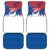 Serbia Christmas Car Mats with Wolf Howling Moon Serbian Flag and Red Blue White Winter Forest Pattern Design - Wonder Print Shop