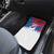 Serbia Christmas Car Mats with Wolf Howling Moon Serbian Flag and Red Blue White Winter Forest Pattern Design - Wonder Print Shop