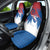 Serbia Christmas Car Seat Cover with Wolf Howling Moon Serbian Flag and Red Blue White Winter Forest Pattern Design - Wonder Print Shop