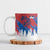 Serbia Christmas Ceramic Mug with Wolf Howling Moon Serbian Flag and Red Blue White Winter Forest Pattern Design - Wonder Print Shop