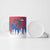 Serbia Christmas Ceramic Mug with Wolf Howling Moon Serbian Flag and Red Blue White Winter Forest Pattern Design - Wonder Print Shop