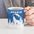 Serbia Christmas Ceramic Mug with Wolf Howling Moon Serbian Flag and Red Blue White Winter Forest Pattern Design - Wonder Print Shop