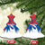 Serbia Christmas Ceramic Ornament with Wolf Howling Moon Serbian Flag and Red Blue White Winter Forest Pattern Design - Wonder Print Shop