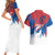 Serbia Christmas Couples Matching Short Sleeve Bodycon Dress and Hawaiian Shirt with Wolf Howling Moon Serbian Flag and Red Blue White Winter Forest Pattern Design - Wonder Print Shop