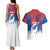 Serbia Christmas Couples Matching Tank Maxi Dress and Hawaiian Shirt with Wolf Howling Moon Serbian Flag and Red Blue White Winter Forest Pattern Design - Wonder Print Shop