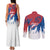 Serbia Christmas Couples Matching Tank Maxi Dress and Long Sleeve Button Shirt with Wolf Howling Moon Serbian Flag and Red Blue White Winter Forest Pattern Design - Wonder Print Shop