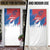 Serbia Christmas Door Cover with Wolf Howling Moon Serbian Flag and Red Blue White Winter Forest Pattern Design - Wonder Print Shop