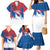 Serbia Christmas Family Matching Mermaid Dress and Hawaiian Shirt with Wolf Howling Moon Serbian Flag and Red Blue White Winter Forest Pattern Design - Wonder Print Shop