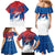 Serbia Christmas Family Matching Mermaid Dress and Hawaiian Shirt with Wolf Howling Moon Serbian Flag and Red Blue White Winter Forest Pattern Design - Wonder Print Shop