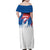 Serbia Christmas Family Matching Off Shoulder Maxi Dress and Hawaiian Shirt with Wolf Howling Moon Serbian Flag and Red Blue White Winter Forest Pattern Design - Wonder Print Shop