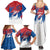 Serbia Christmas Family Matching Summer Maxi Dress and Hawaiian Shirt with Wolf Howling Moon Serbian Flag and Red Blue White Winter Forest Pattern Design - Wonder Print Shop