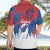 Serbia Christmas Hawaiian Shirt with Wolf Howling Moon Serbian Flag and Red Blue White Winter Forest Pattern Design - Wonder Print Shop