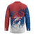 Serbia Christmas Hockey Jersey with Wolf Howling Moon Serbian Flag and Red Blue White Winter Forest Pattern Design - Wonder Print Shop