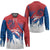 Serbia Christmas Hockey Jersey with Wolf Howling Moon Serbian Flag and Red Blue White Winter Forest Pattern Design - Wonder Print Shop