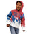 Serbia Christmas Kid Hoodie with Wolf Howling Moon Serbian Flag and Red Blue White Winter Forest Pattern Design - Wonder Print Shop