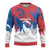 Serbia Christmas Ugly Christmas Sweater with Wolf Howling Moon Serbian Flag and Red Blue White Winter Forest Pattern Design - Wonder Print Shop