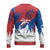 Serbia Christmas Ugly Christmas Sweater with Wolf Howling Moon Serbian Flag and Red Blue White Winter Forest Pattern Design - Wonder Print Shop
