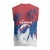 Serbia Christmas Knitted V-Neck Vest with Wolf Howling Moon Serbian Flag and Red Blue White Winter Forest Pattern Design - Wonder Print Shop