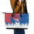 Serbia Christmas Leather Tote Bag with Wolf Howling Moon Serbian Flag and Red Blue White Winter Forest Pattern Design - Wonder Print Shop