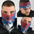 Serbia Christmas Neck Gaiter with Wolf Howling Moon Serbian Flag and Red Blue White Winter Forest Pattern Design - Wonder Print Shop