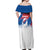 Serbia Christmas Off Shoulder Maxi Dress with Wolf Howling Moon Serbian Flag and Red Blue White Winter Forest Pattern Design - Wonder Print Shop
