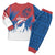 Serbia Christmas Pajama Set with Wolf Howling Moon Serbian Flag and Red Blue White Winter Forest Pattern Design - Wonder Print Shop