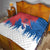 Serbia Christmas Quilt with Wolf Howling Moon Serbian Flag and Red Blue White Winter Forest Pattern Design - Wonder Print Shop
