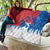 Serbia Christmas Quilt with Wolf Howling Moon Serbian Flag and Red Blue White Winter Forest Pattern Design - Wonder Print Shop