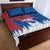 Serbia Christmas Quilt Bed Set with Wolf Howling Moon Serbian Flag and Red Blue White Winter Forest Pattern Design - Wonder Print Shop