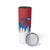 Serbia Christmas Skinny Tumbler with Wolf Howling Moon Serbian Flag and Red Blue White Winter Forest Pattern Design - Wonder Print Shop