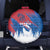 Serbia Christmas Spare Tire Cover with Wolf Howling Moon Serbian Flag and Red Blue White Winter Forest Pattern Design - Wonder Print Shop