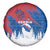 Serbia Christmas Spare Tire Cover with Wolf Howling Moon Serbian Flag and Red Blue White Winter Forest Pattern Design - Wonder Print Shop