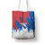 Serbia Christmas Tote Bag with Wolf Howling Moon Serbian Flag and Red Blue White Winter Forest Pattern Design - Wonder Print Shop