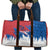 Serbia Christmas Travel Bag with Wolf Howling Moon Serbian Flag and Red Blue White Winter Forest Pattern Design - Wonder Print Shop